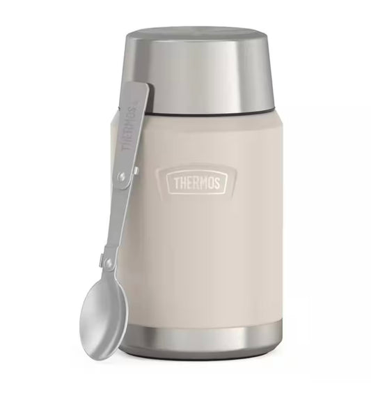 24 oz Steel food jar w/spoon