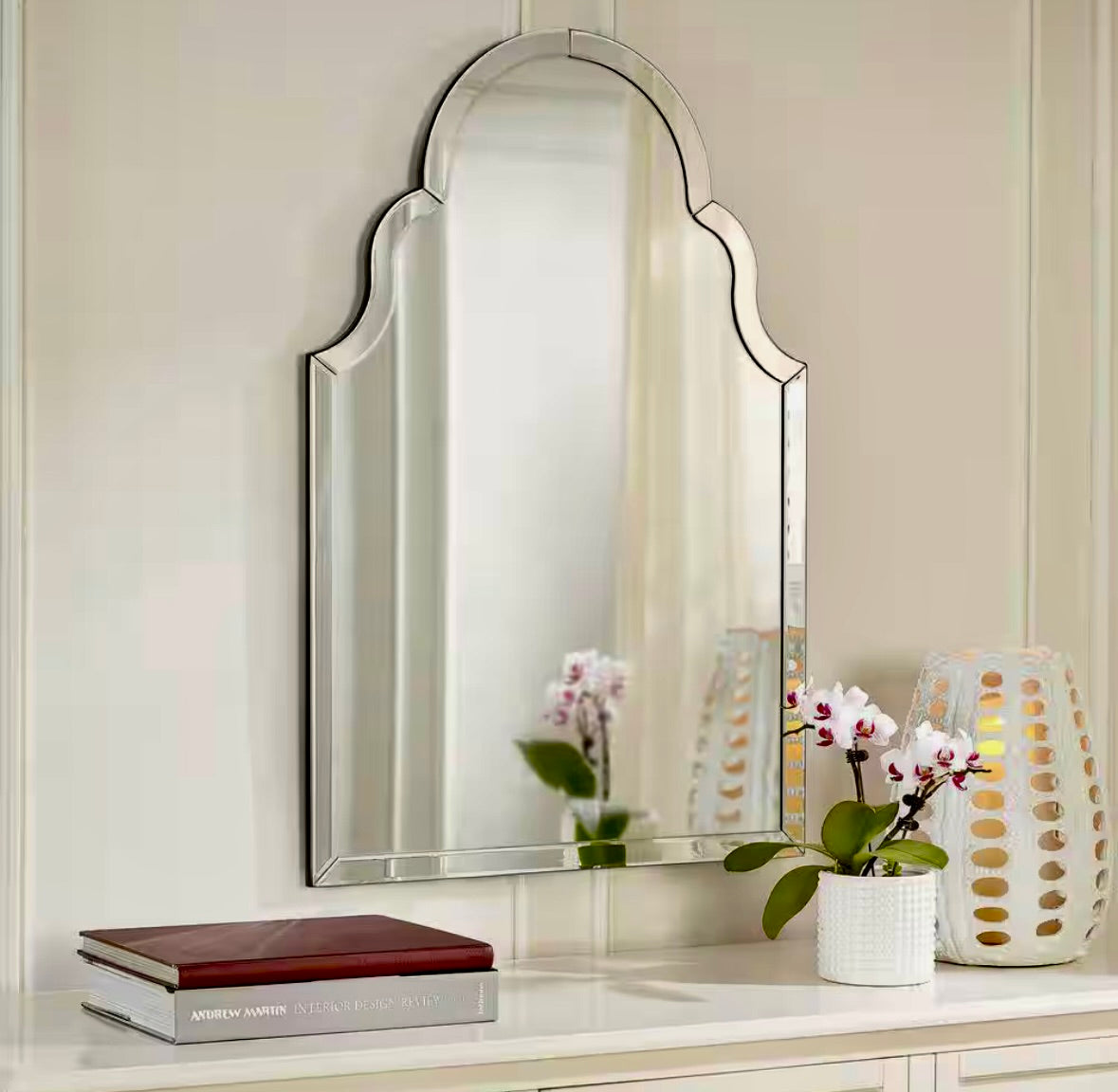 Arched beveled 24x35 mirror