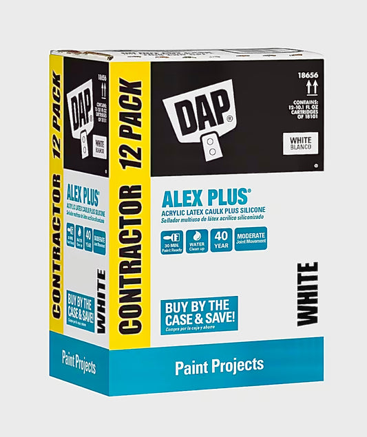DAP white acrylic latex caulk (12 pack)