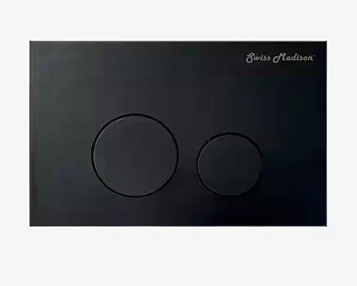 WALL MOUNT ACTUATOR FLUSH BUTTON IN MATTE BLACK