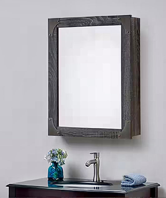 20" rustic gray medicine cabinet