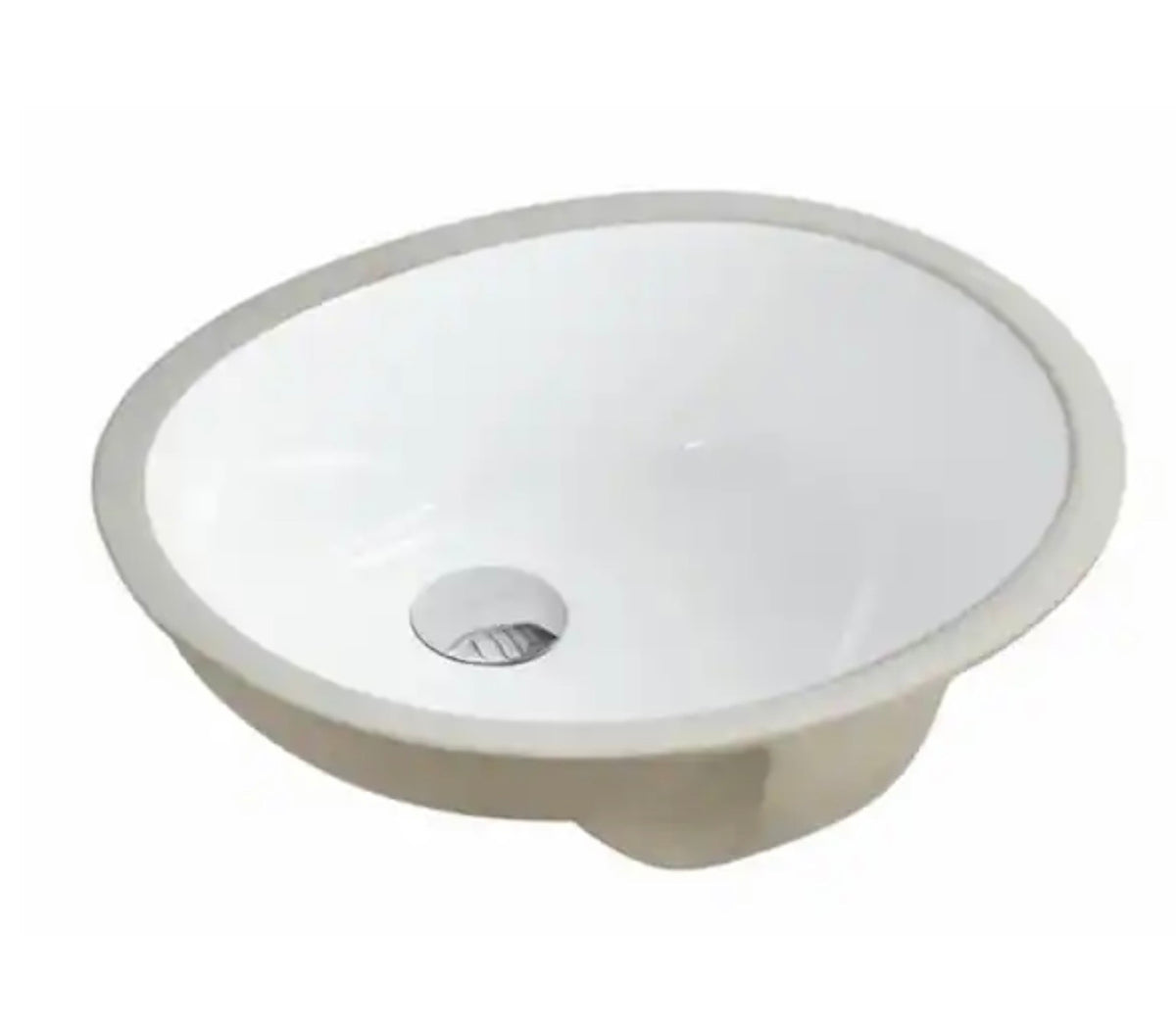 17.5” x14.25” oval undermount sink