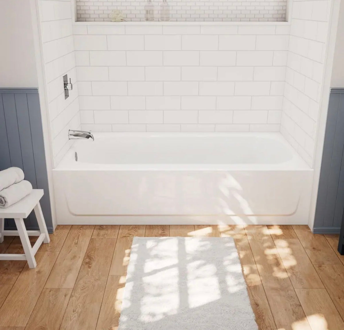 Aloha 60x30 left drain bathtub white