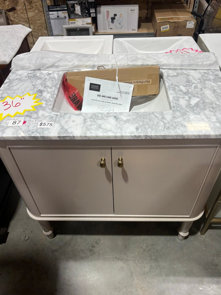 Collette 36" greige vanity