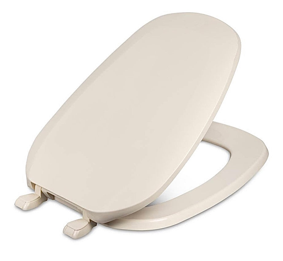 Centoco elongated square front toilet seat in natural