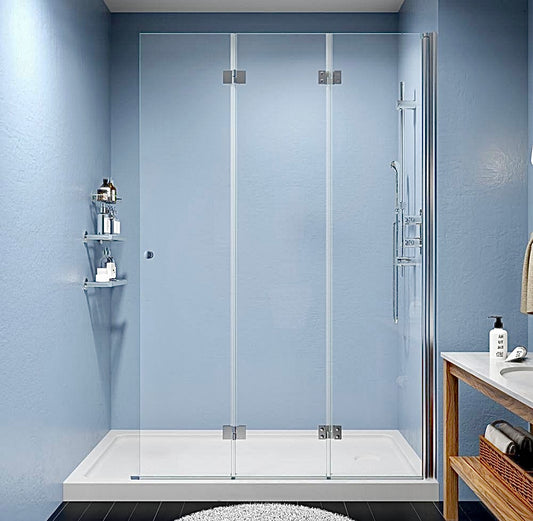 48"x72" bifold hinge 3 panel shower door