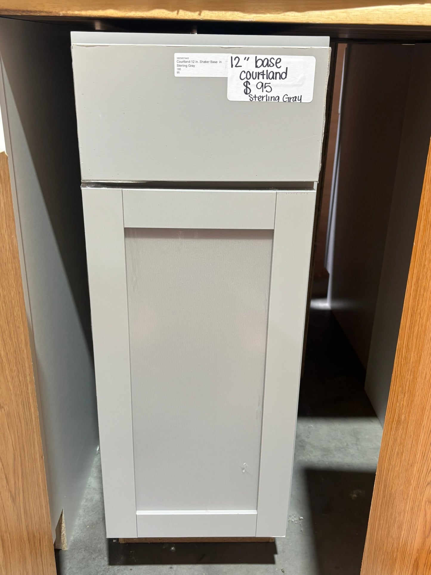 Courtland 12" base sterling gray