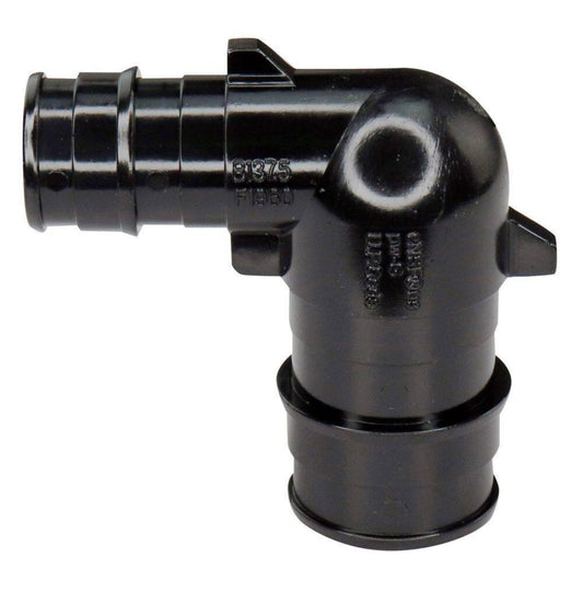1/2 in x 3/4 in poly alloy PEX-A barb 90 degree elbow