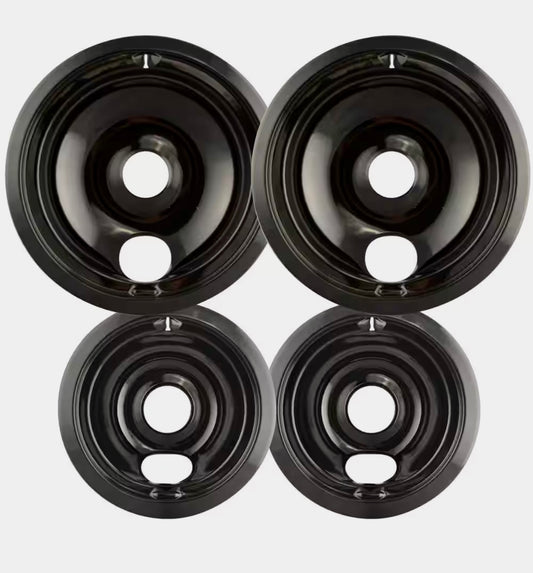 6" and 8" drip bowls in black