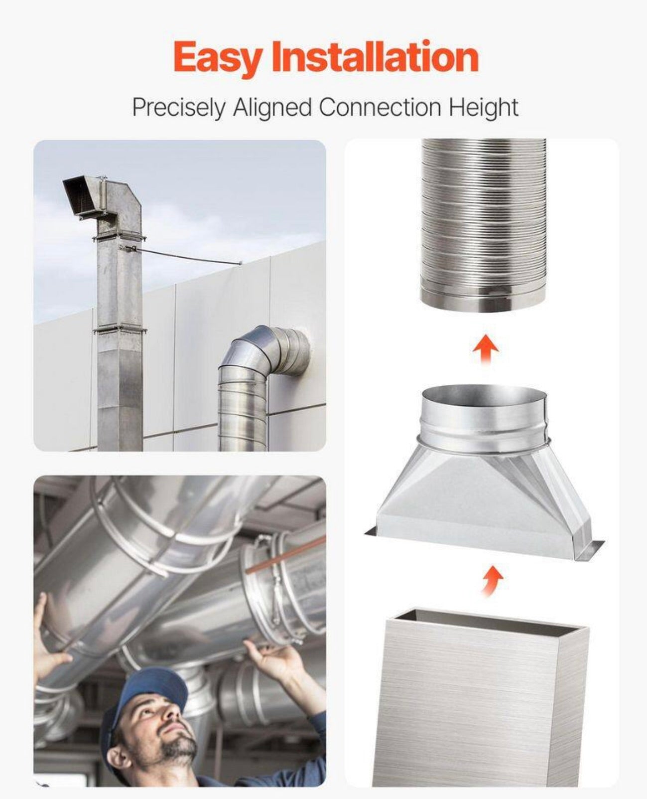 3-1/4 x 10 x 6 in duct boot transition fitting silver jacket