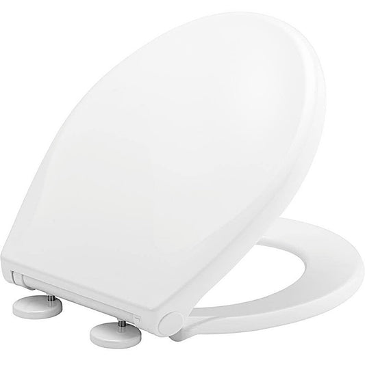 Bemis round plastic toilet seat in white