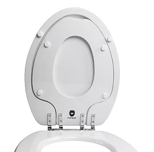 Tinyhiney elongated toilet seat in white