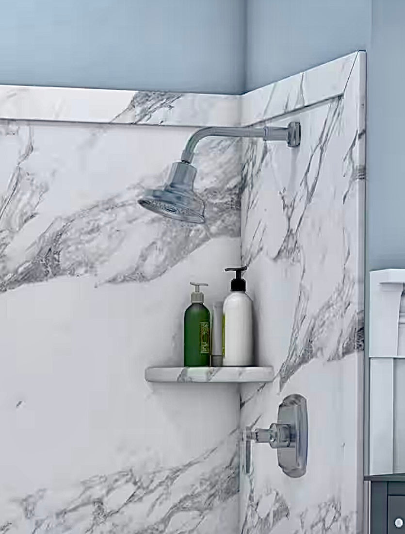 15" shower shelf in calcatta white