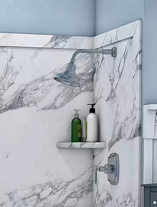 15" shower shelf in calcatta white