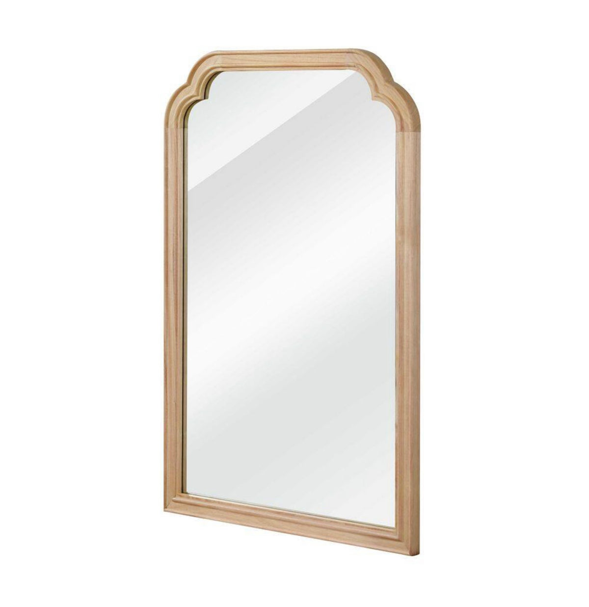 20x30 arched natural wood mirror