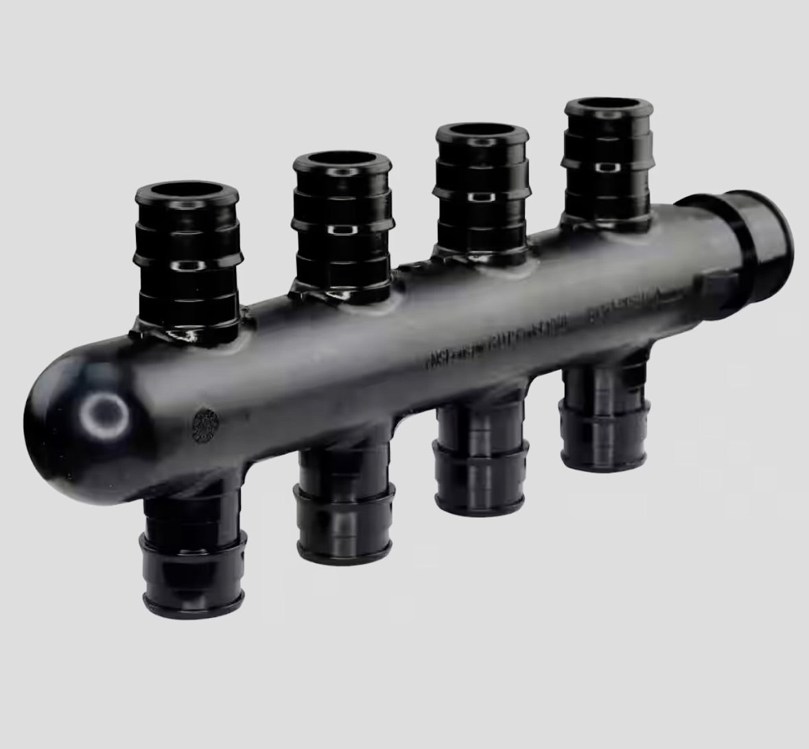 3/4" x 1/2" PEX A barb inlets, 8 port branch