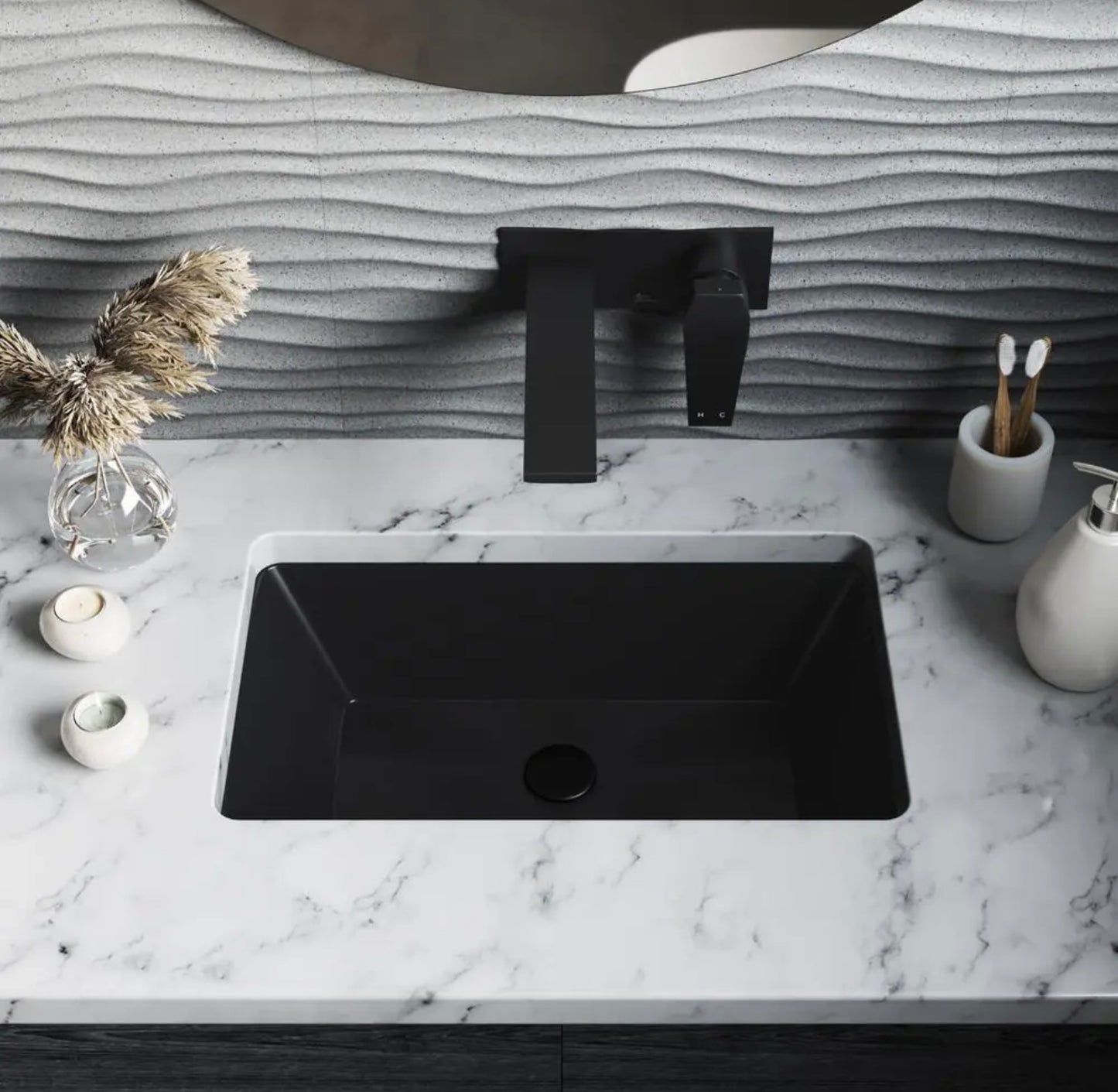 Voltaire 21" undermount sink matte black