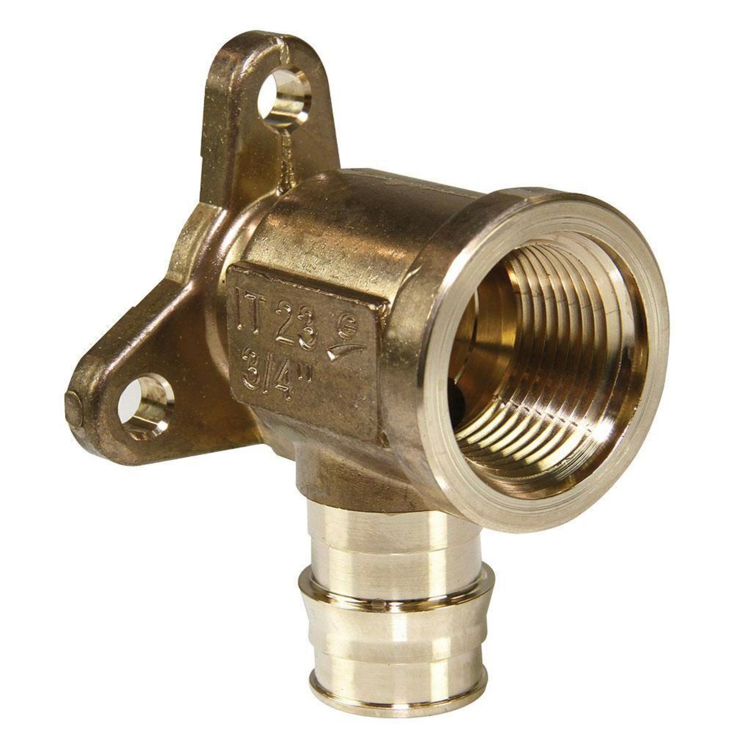 3/4" PEX-A barb x 3/4" FIP brass elbow