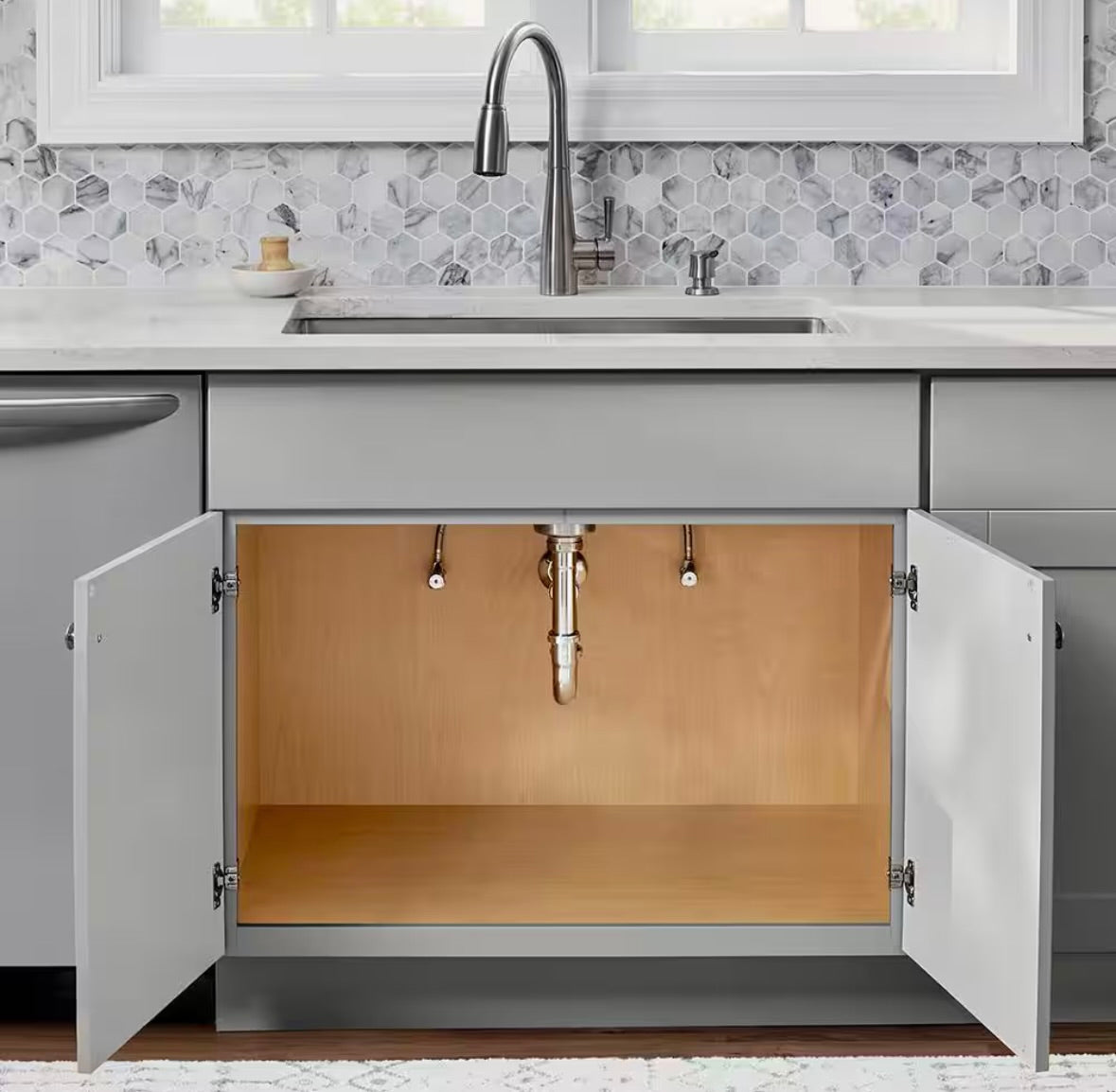 Shaker 36" sink base dove gray