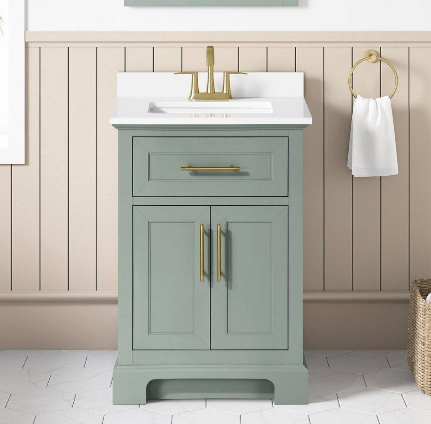 Doveton 24" sage green vanity