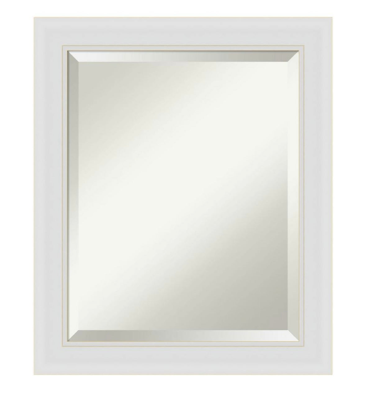 Rectangle white beveled mirror 24"Hx20"W