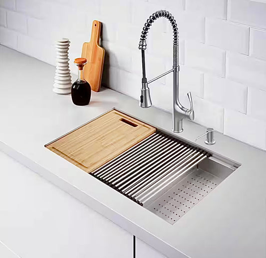 Zero radius 30" single kitchen sink