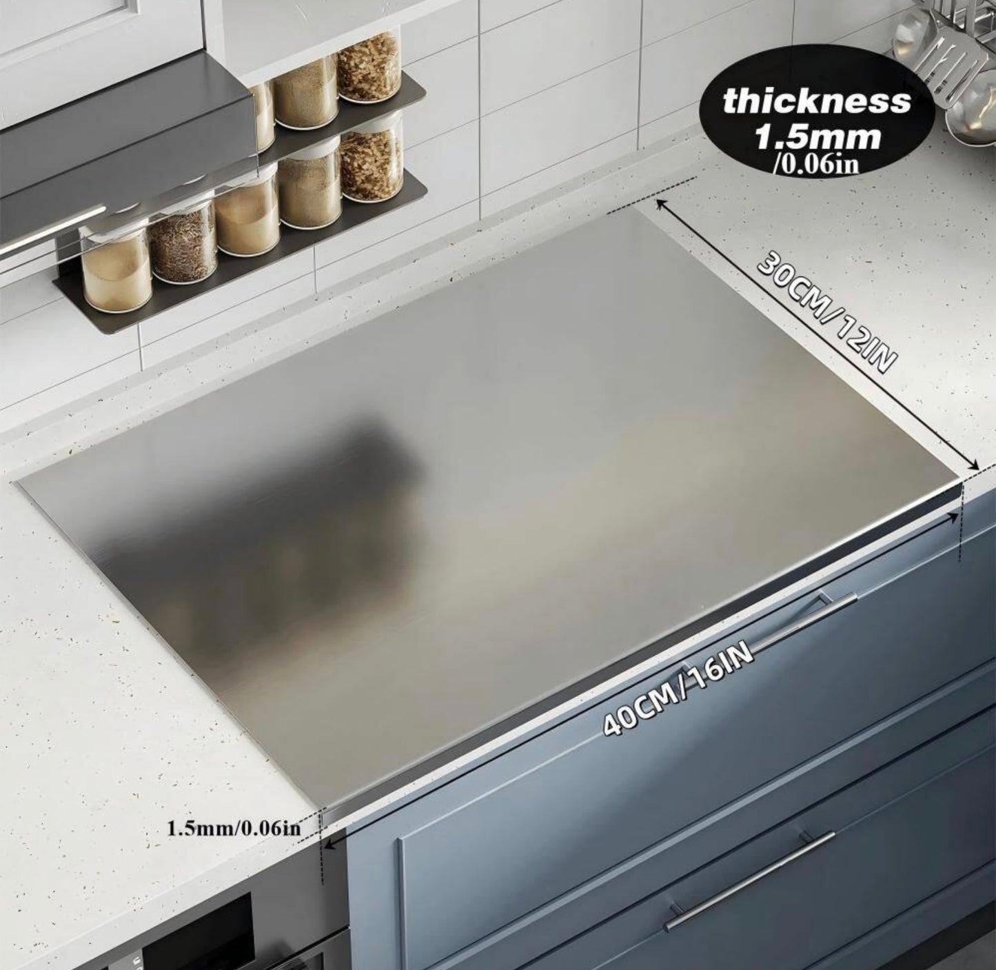 XXL stainless steel cutting board