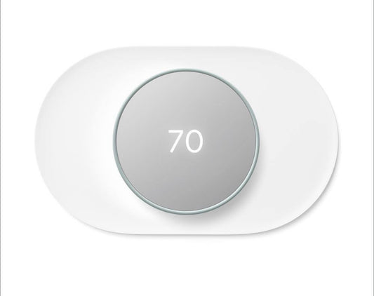 Nest smart thermostat in snow