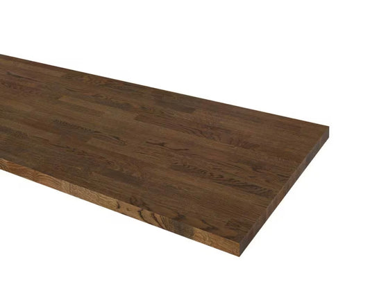 4'x 25" engineered finished dark wood oak butcher block