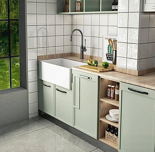 Farmhouse apron front 30" single bowl kitchen sink