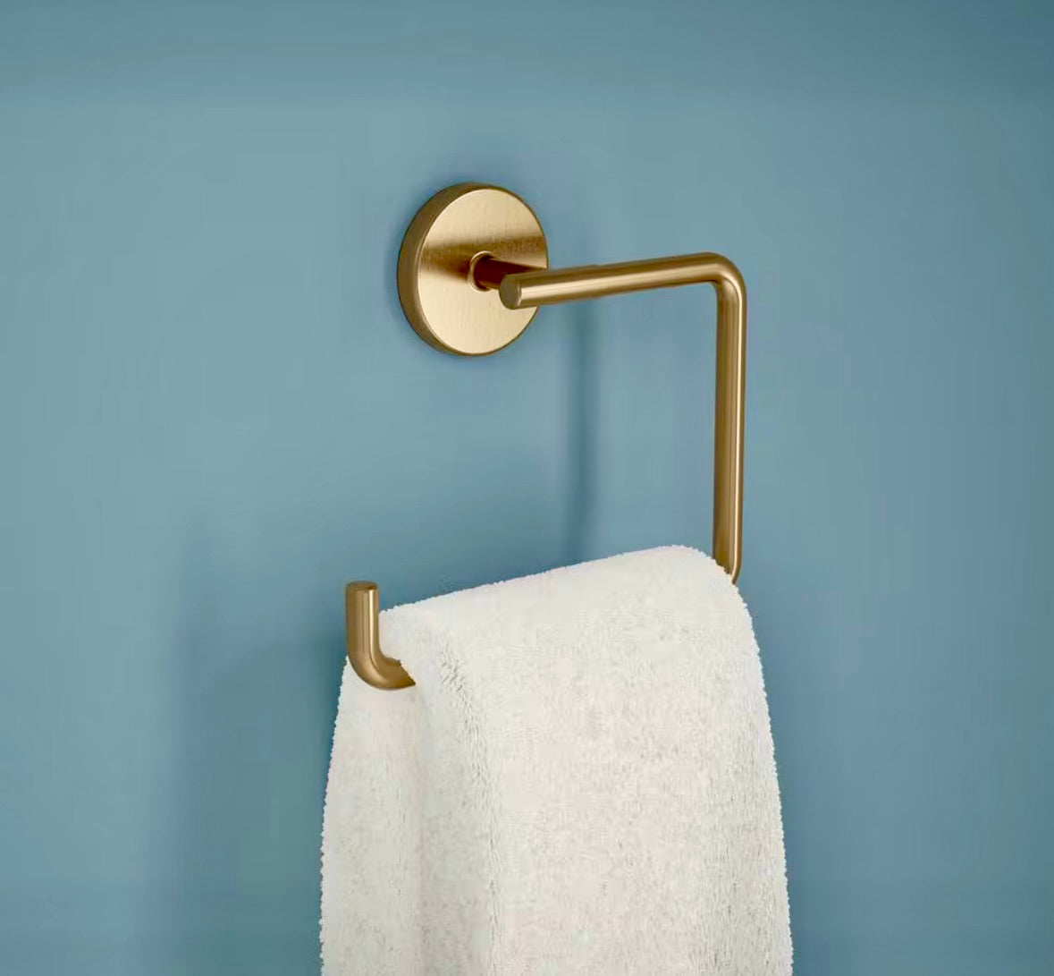 Open towel ring in champagne bronze