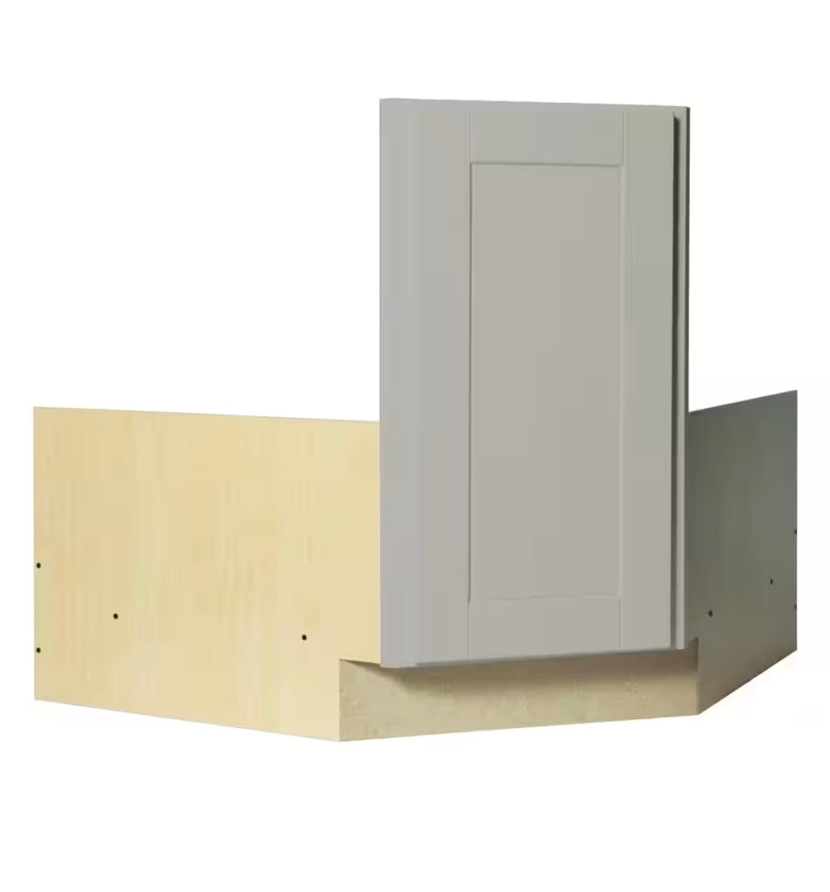 Shaker 36" corner sink base dove gray