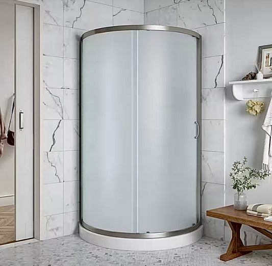 Ove decors 36"x77" corner shower frame and shower pan