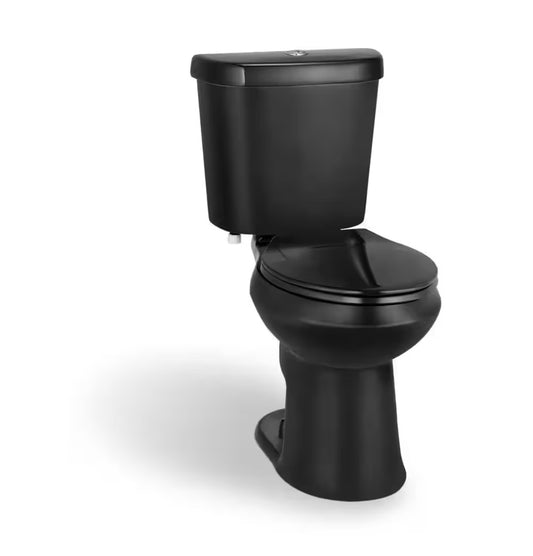 2 piece dual flush toilet black