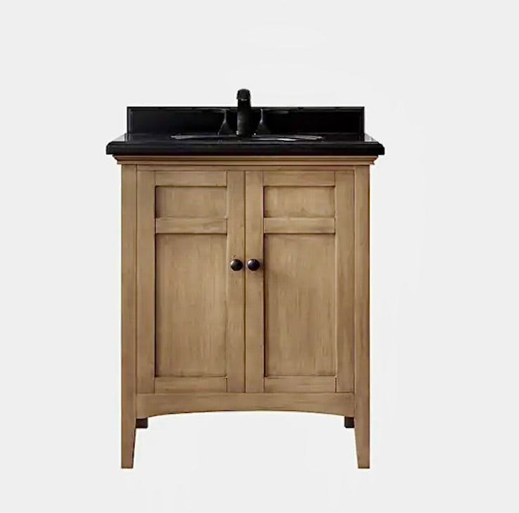 28" vanity in almond toffee without top