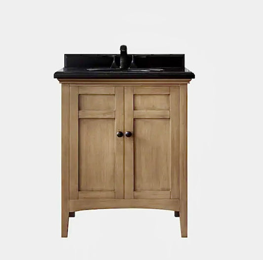 28" vanity in almond toffee without top