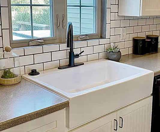 Josephine 34" farmhouse drop in single bowl kitchen sink