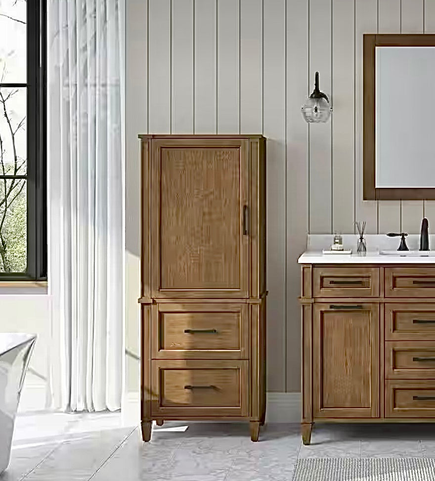 Caville 24"W x 60"H almond latte linen cabinet
