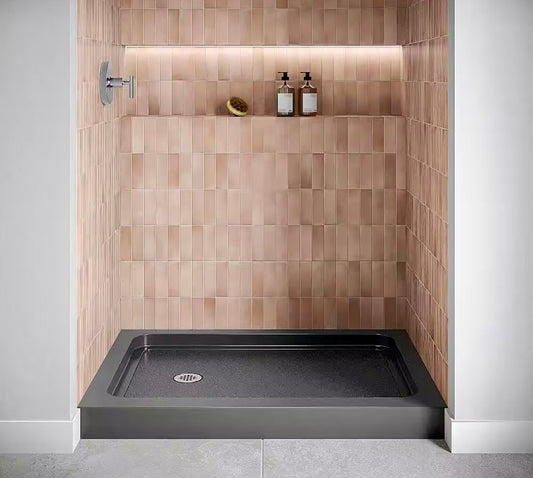 48x36 Black shower base left drain