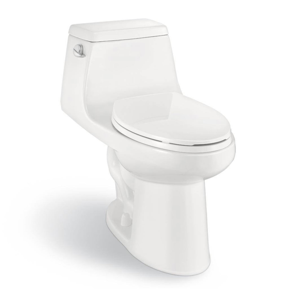 McClure elongated single flush toilet white