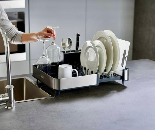 Expandable dish rack black