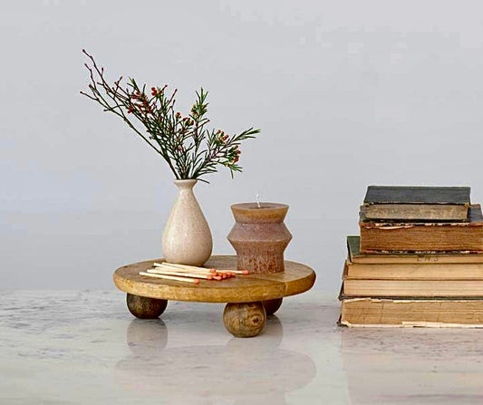 Mango wood cake stand