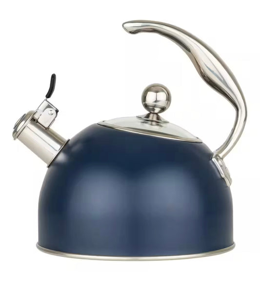 Whistling kettle in slate blue
