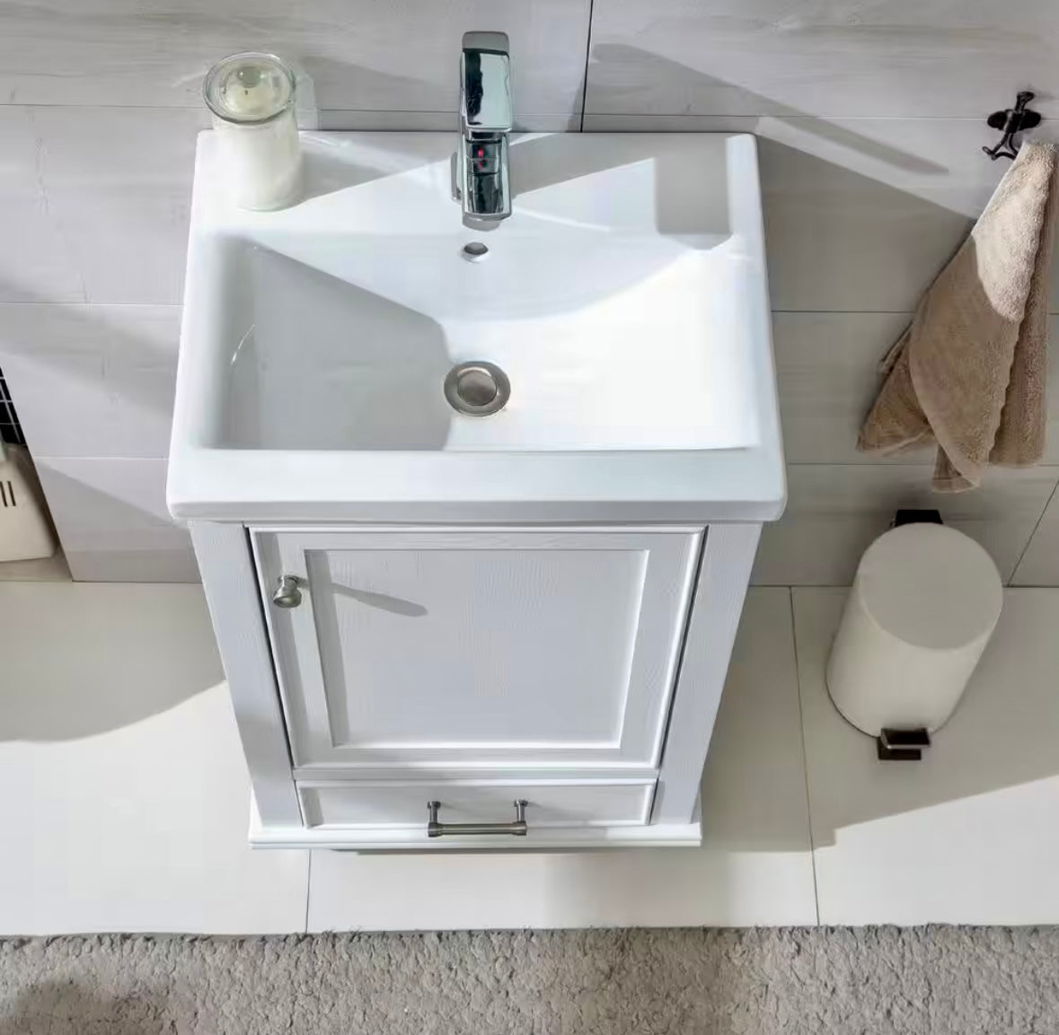 Melissa 20.6" white vanity