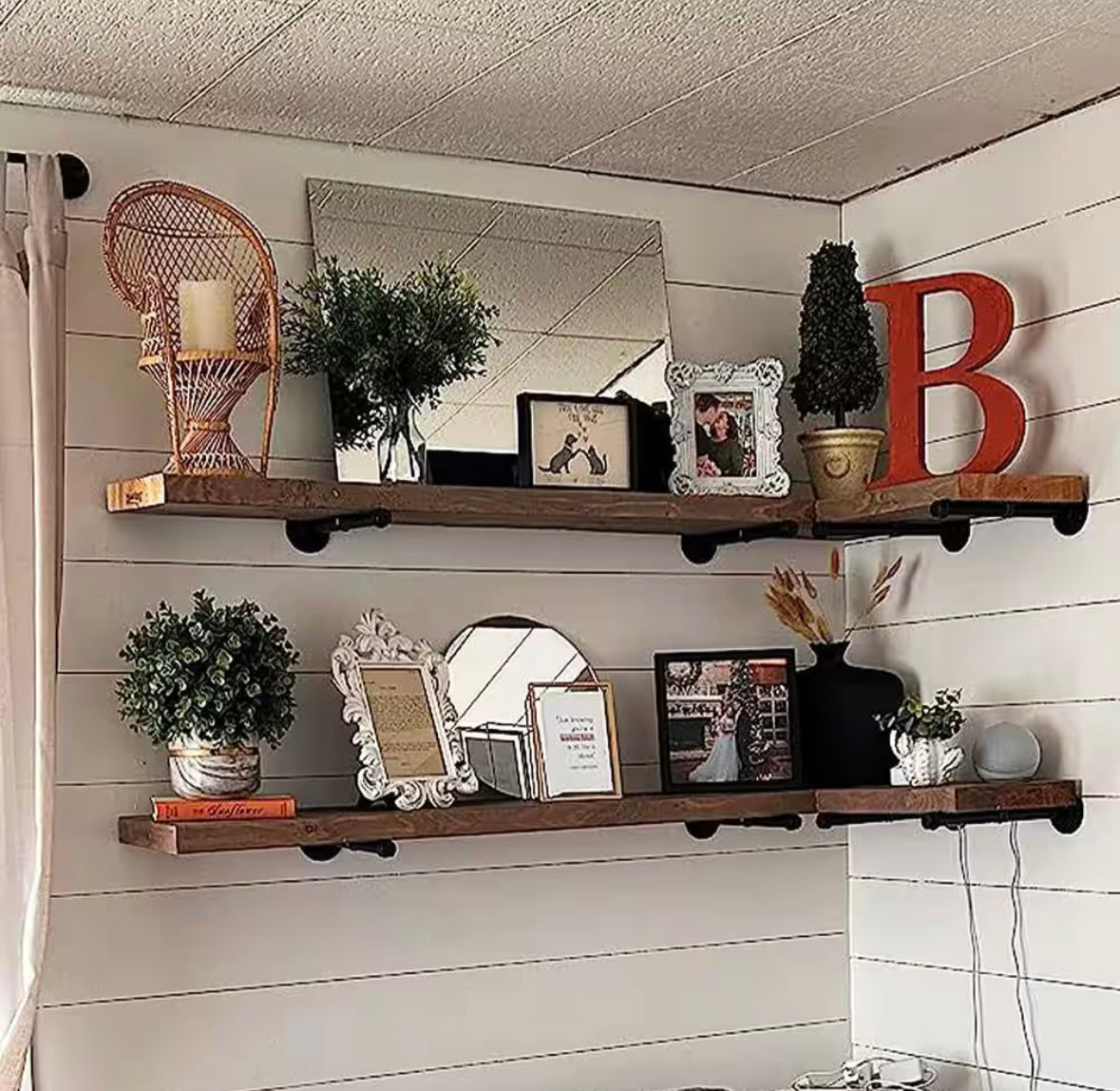 12" Iron pipe shelf brackets (6pack)