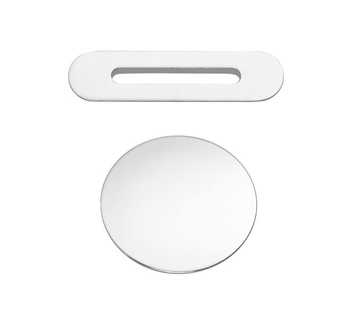 1.18 in x 2.75 in x 2.75 in tub trim kit in chrome