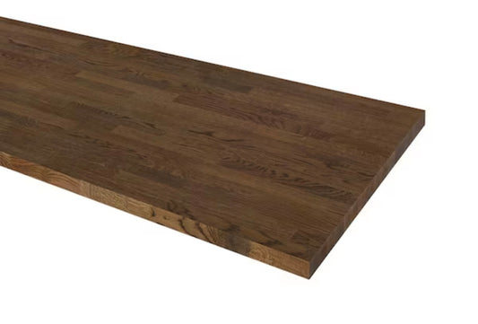 5 ft x 30 in engineered finished dark wood oak butcher block