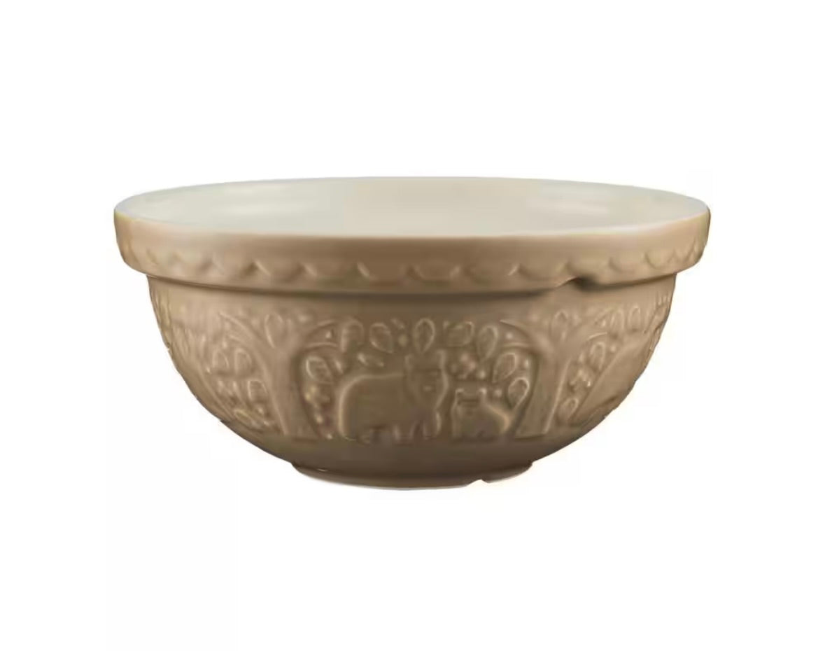 9.5" tan mixing bowl