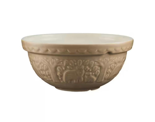 9.5" tan mixing bowl