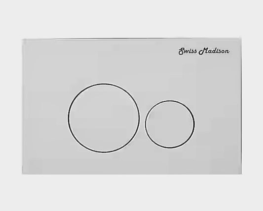 WALL MOUNT ACTUATOR FLUSH BUTTON IN WHITE